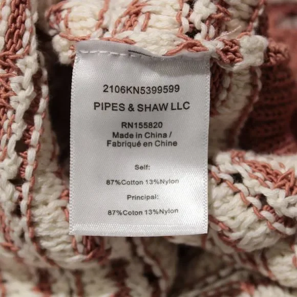 Veronica Beard NWT Bisa Striped Sweater Size Small in White/Mauve Cotton Blend - Picture 8 of 9